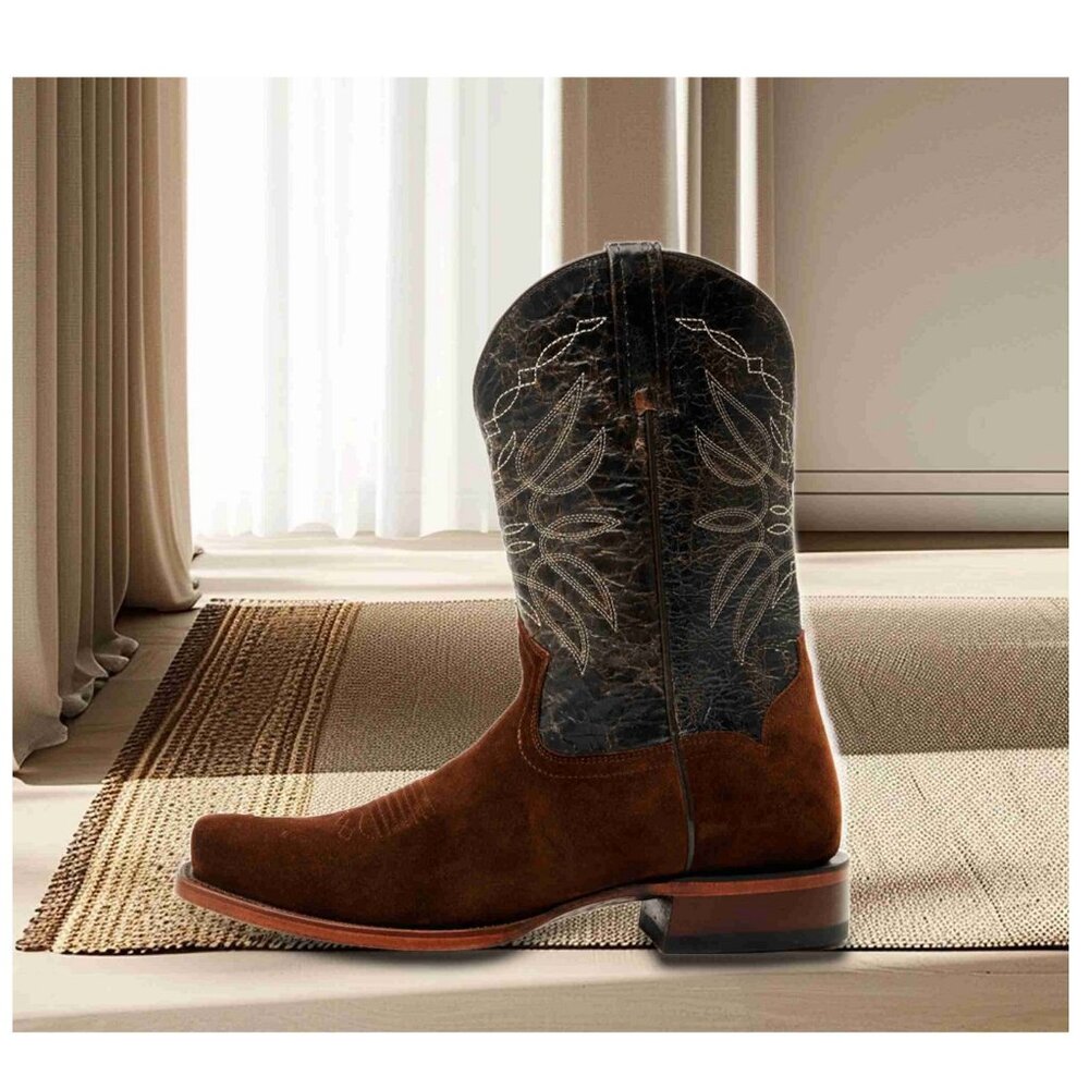 Moonshine Spirit Mens Square Toe Modern Cowboy Brown Boots